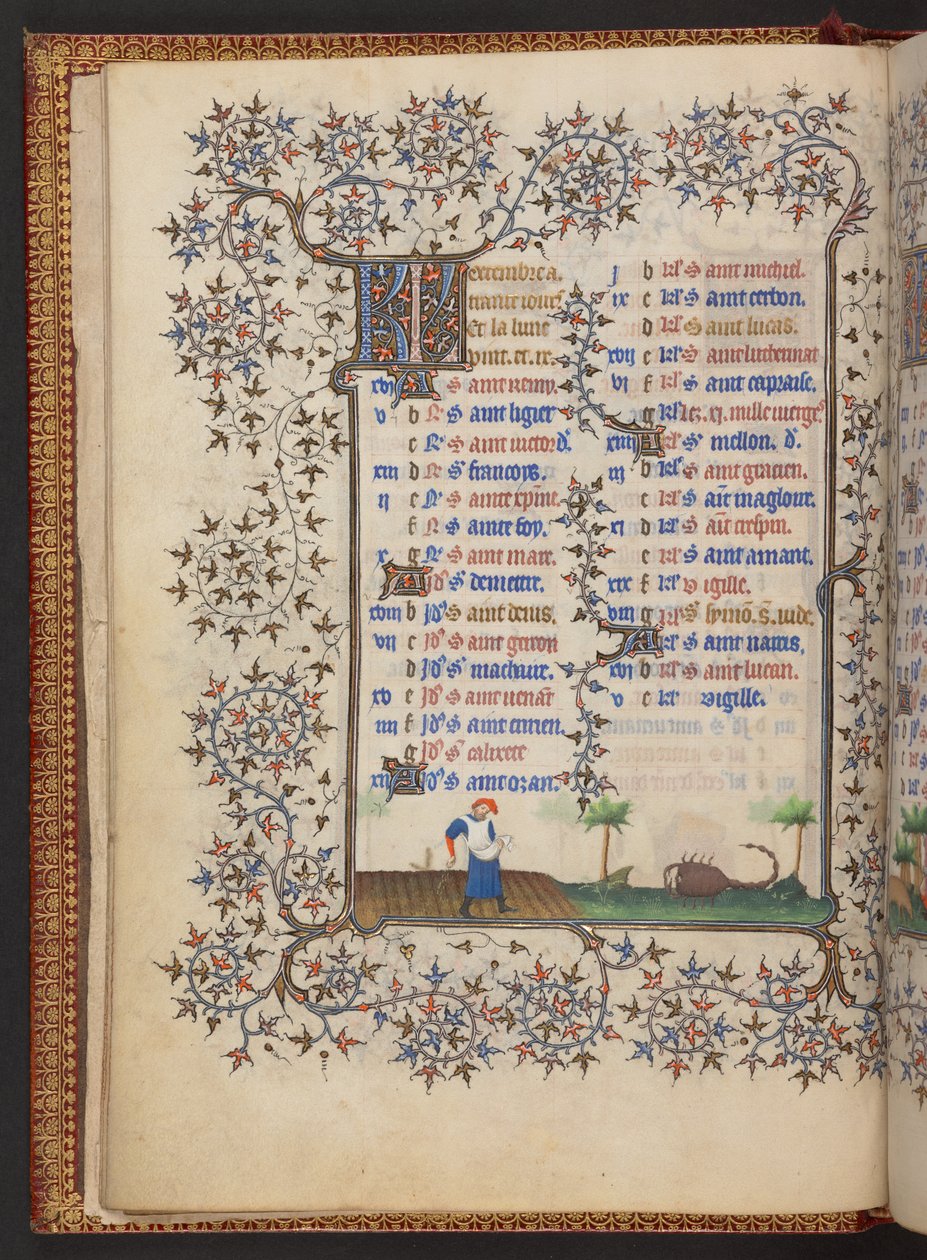 Livro de Horas, Adicionar MS 32454 f.6v, França de French School