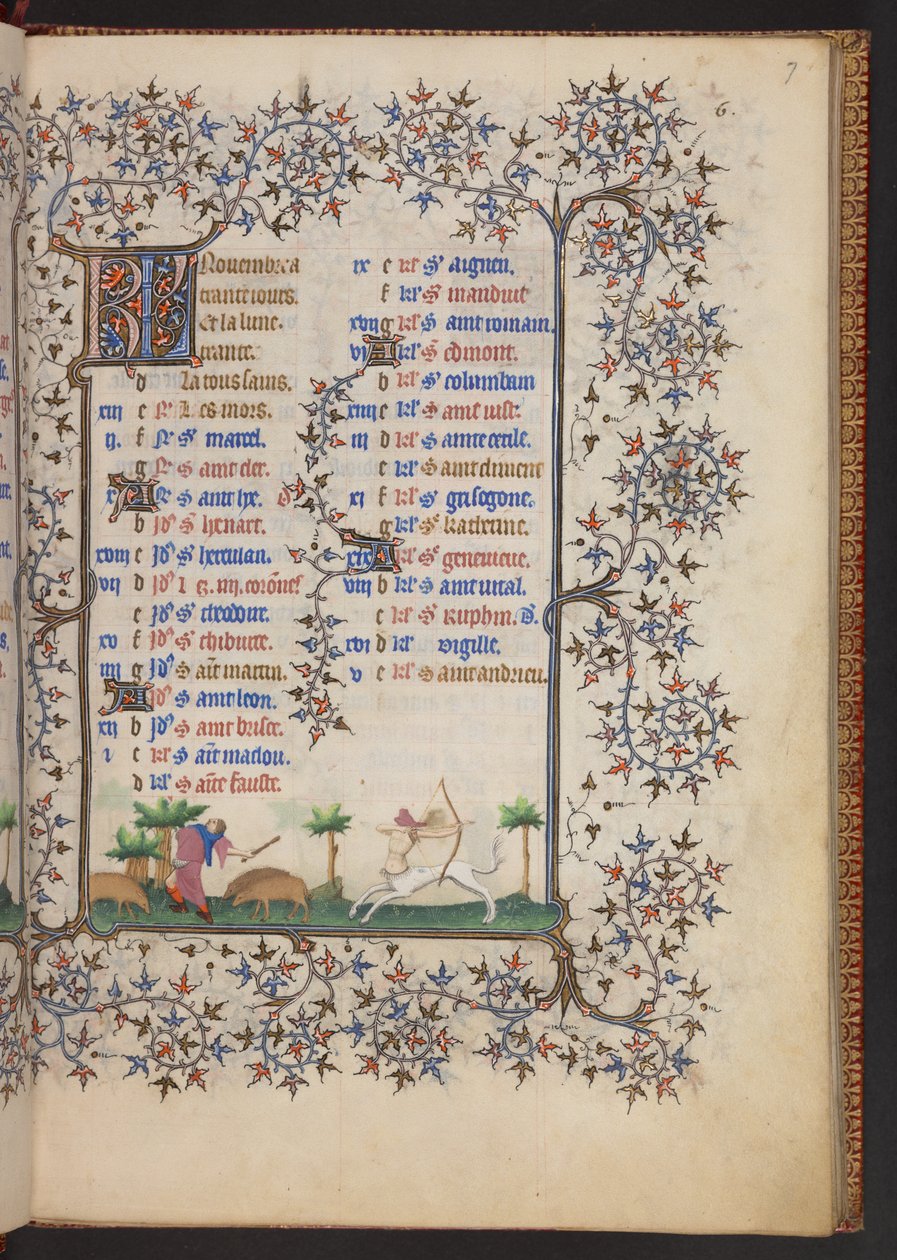 Livro de Horas, Adicionar MS 32454 f.7r, França de French School