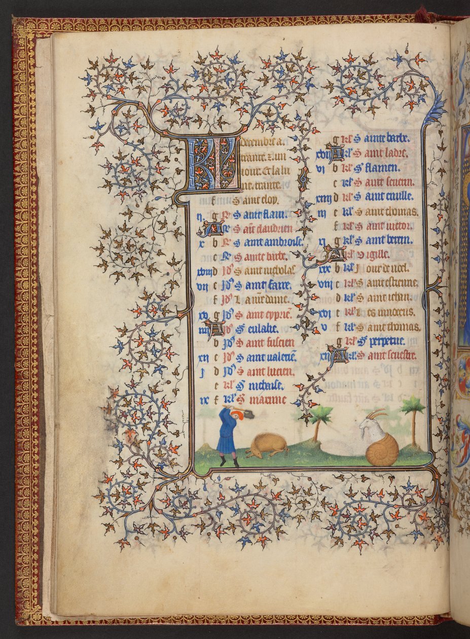 Livro de Horas, Adicionar MS 32454 f.7v, França de French School