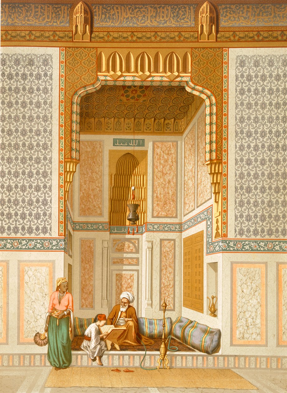 Mesquita Bordeyny, Cairo (cor litho) de French School