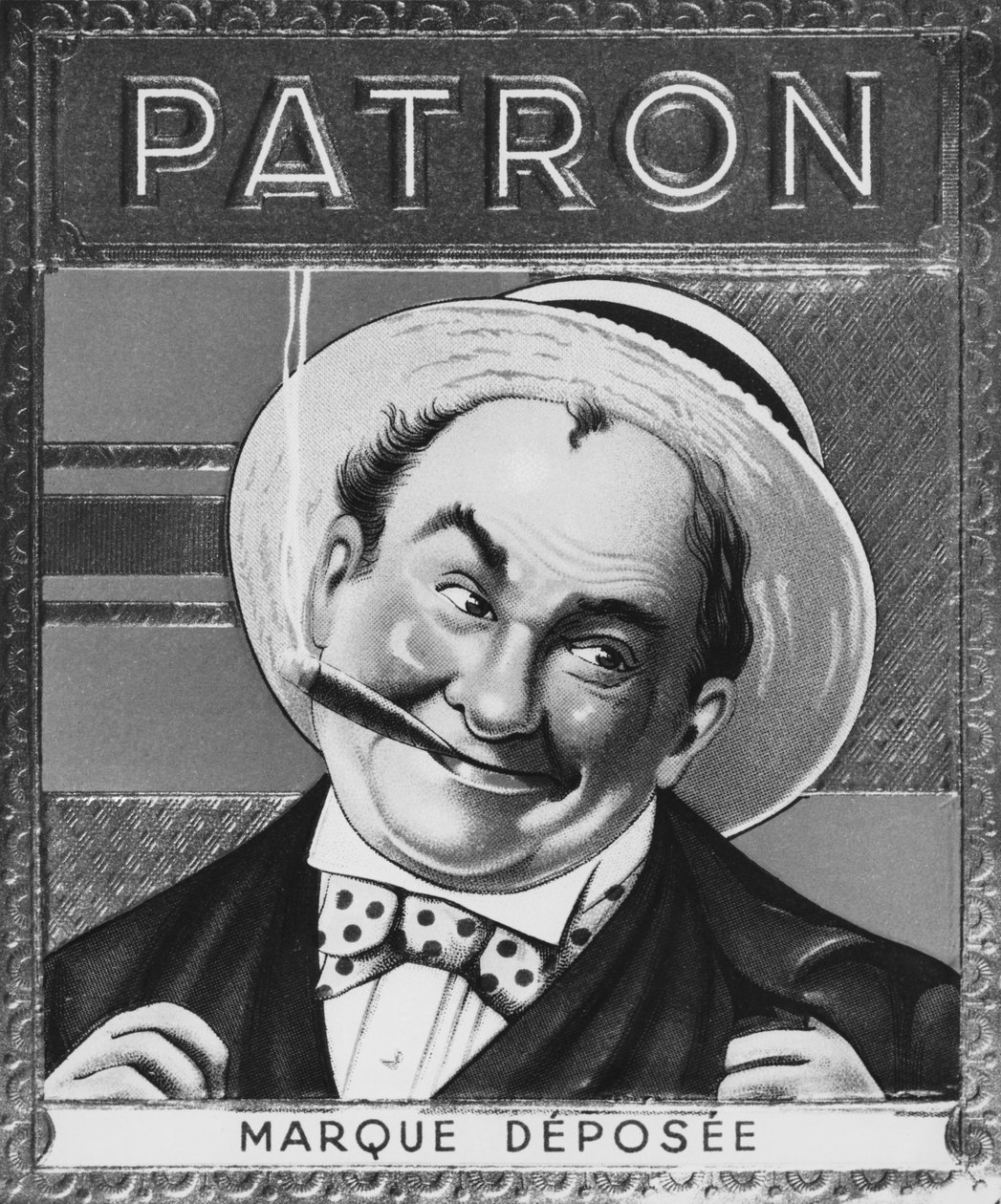 Rótulo de caixa de charuto chefe, início do século XX de French School