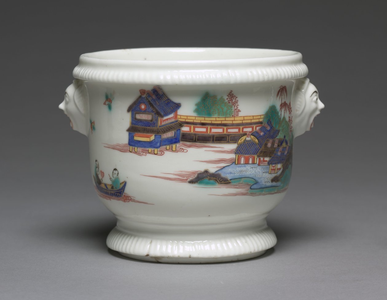Bottle Cooler, fabricado por Saint Cloud Porcelain Factory, França, c.1725-1735 de French School