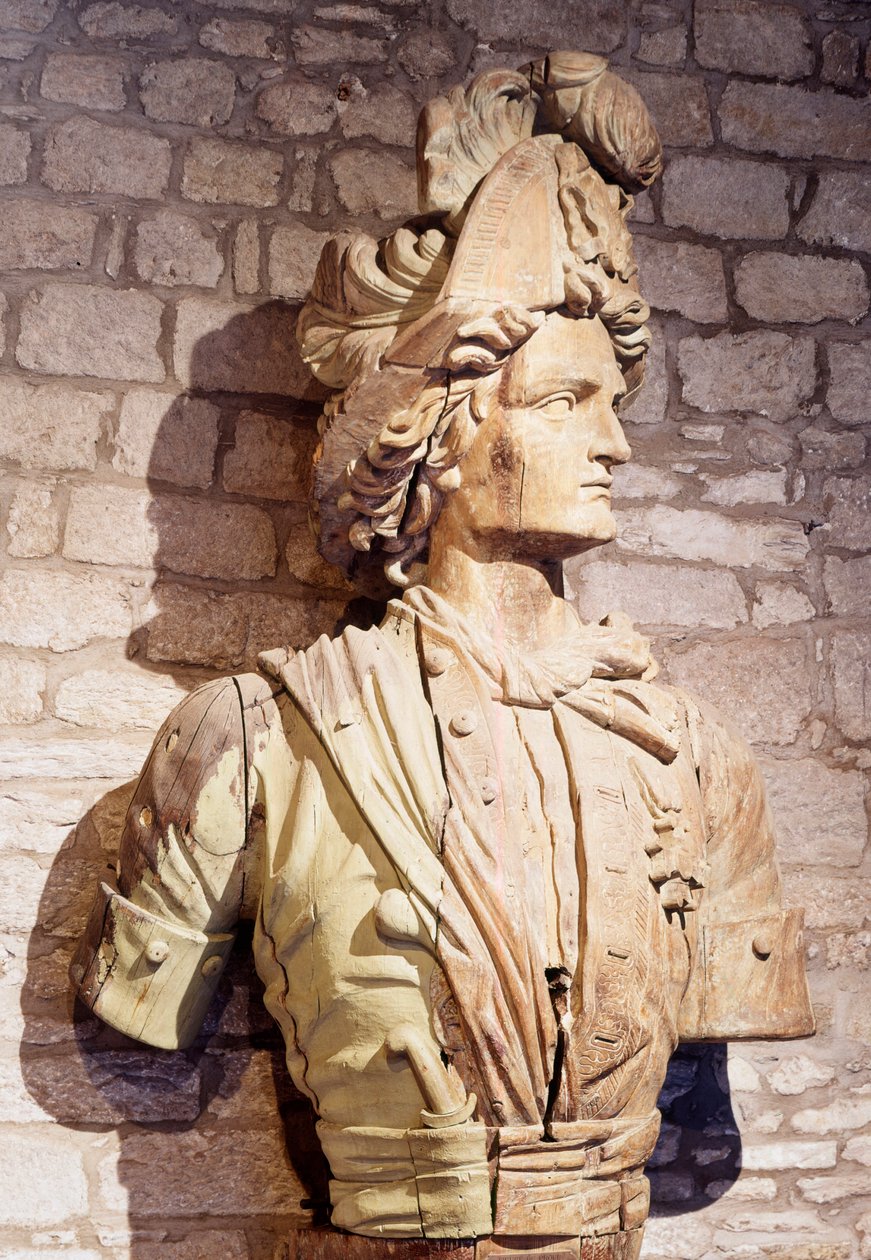 Figura do arco: busto do corsário francês. Século XVII Saint Malo, museu da cidade de French School