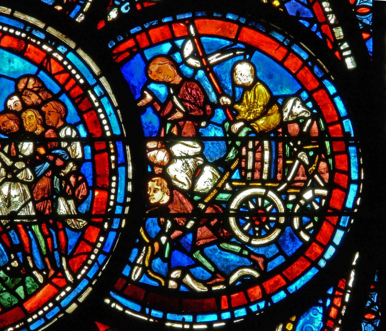 Levando suprimentos para a imagem das Virgens (w38) de French School