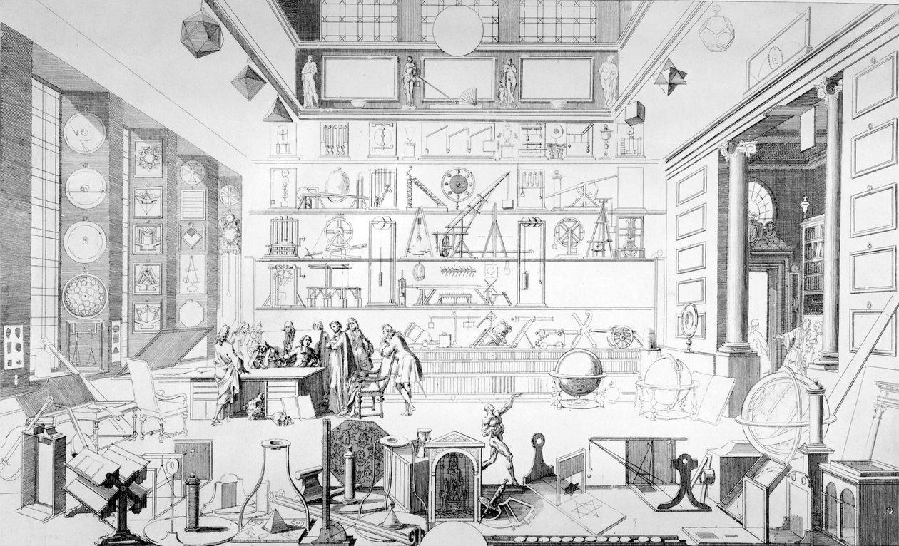 Escritório geométrico do Sr. le Clerc, 1710-1712 de French School