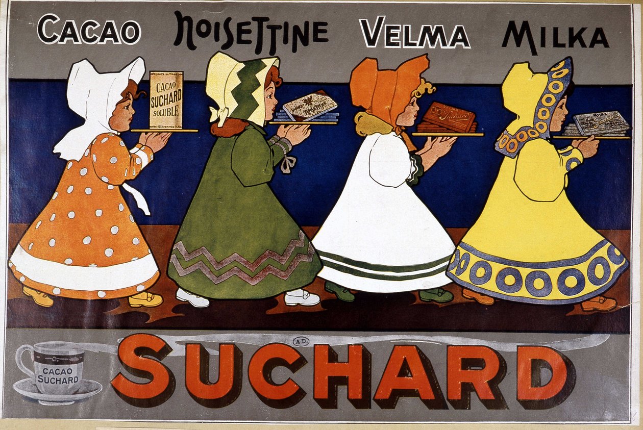 Cacao Suchard - Etiqueta publicitária de French School