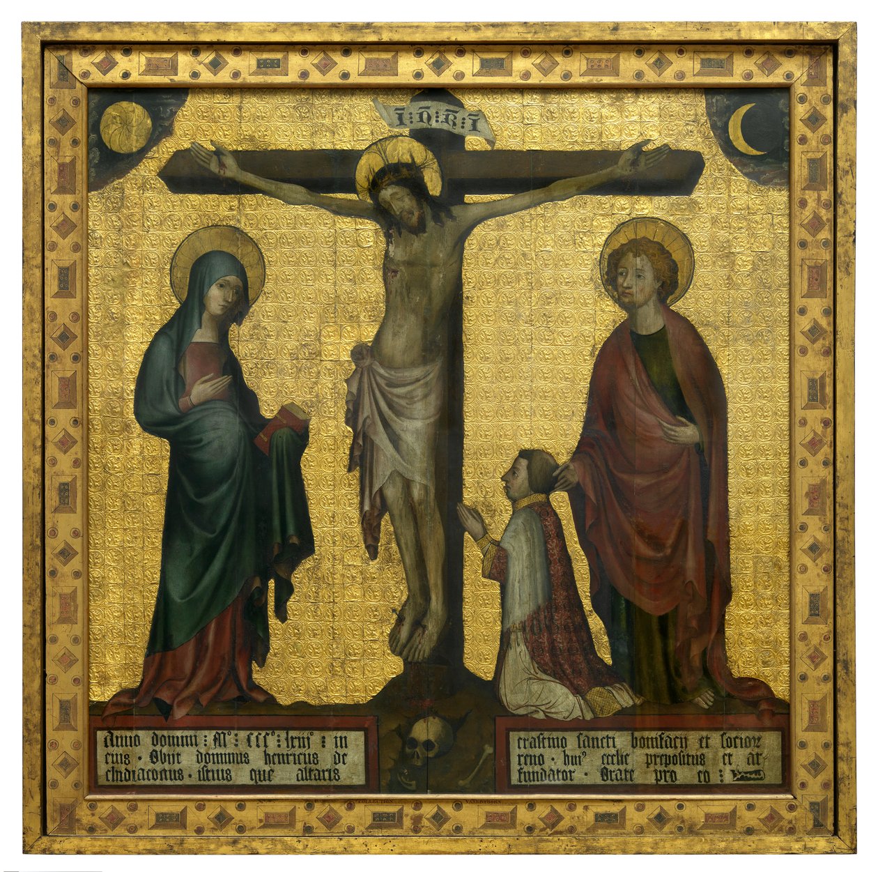 Calvário de Hendrik van Rijn (óleo sobre painel) de French School