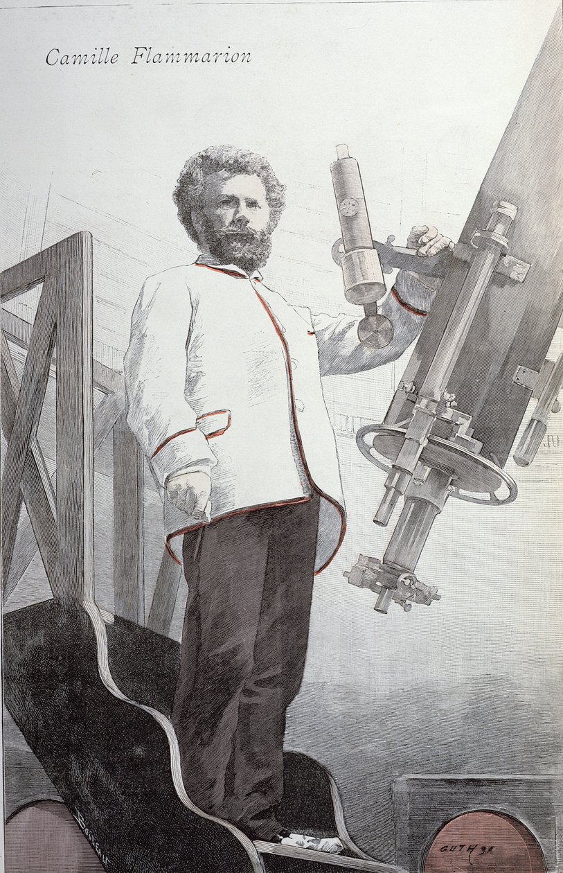 Camille Flammarion (1842-1925) de The Illustre Review, publicado em janeiro de 1891 de French School