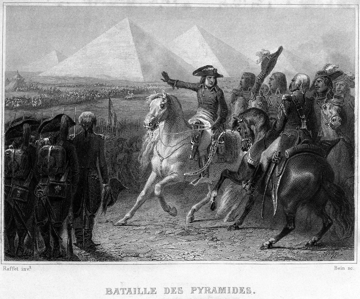 Campanha (Expedição) do Egito (1798-1801): Batalha das Pirâmides (1798) - em "Revolução Francesa" de Thiers. Século XIX de French School