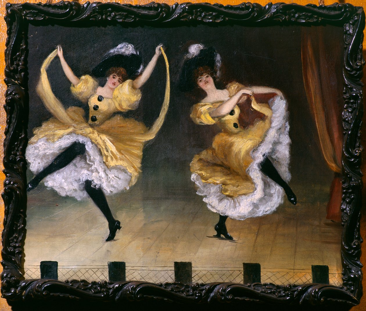 Cancan Dancers (óleo sobre tela) de French School