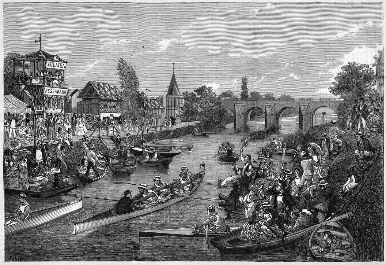Canoagem no Sena em Joinville le Pont (Joinville-le-Pont) de French School