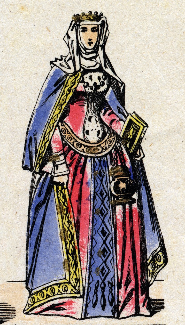 Dinastia dos Capetianos: Retrato de Clemence da Hungria de French School