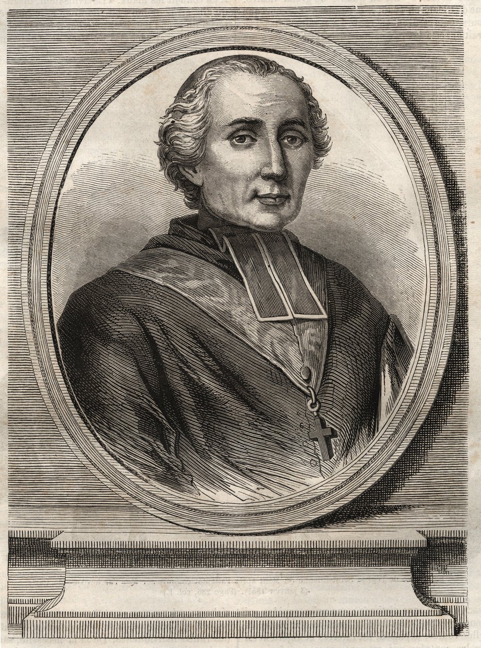Cardeal Francois-Nicolas-Madeleine (François Nicolas Madeleine) Morlot 1795-1862 - Arquévico de Paris e Cardeal - de French School