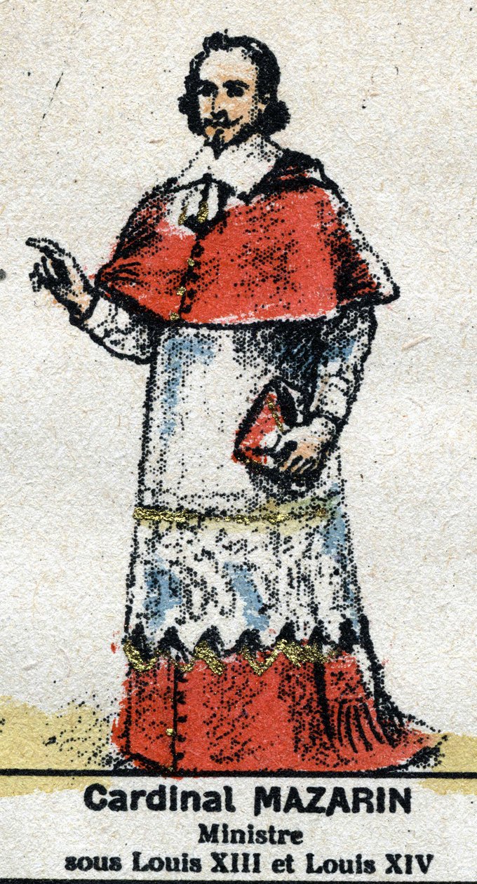 O Cardeal Jules Mazarin (Giulio Raimondo Mazzarino ou Mazarino