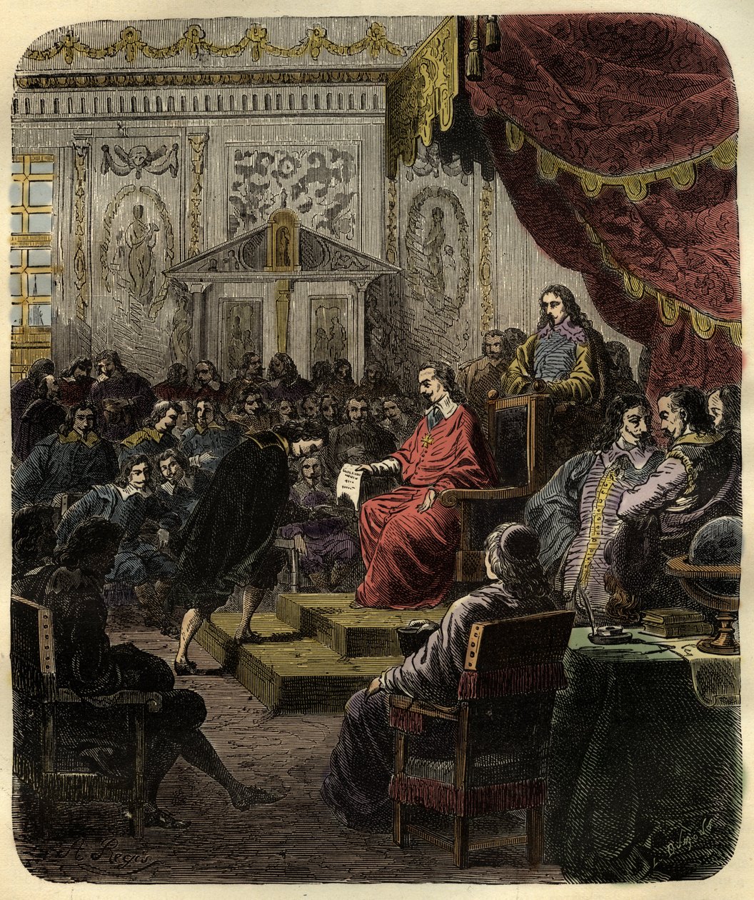 O Cardeal Richelieu funda a Academie Francaise de French School