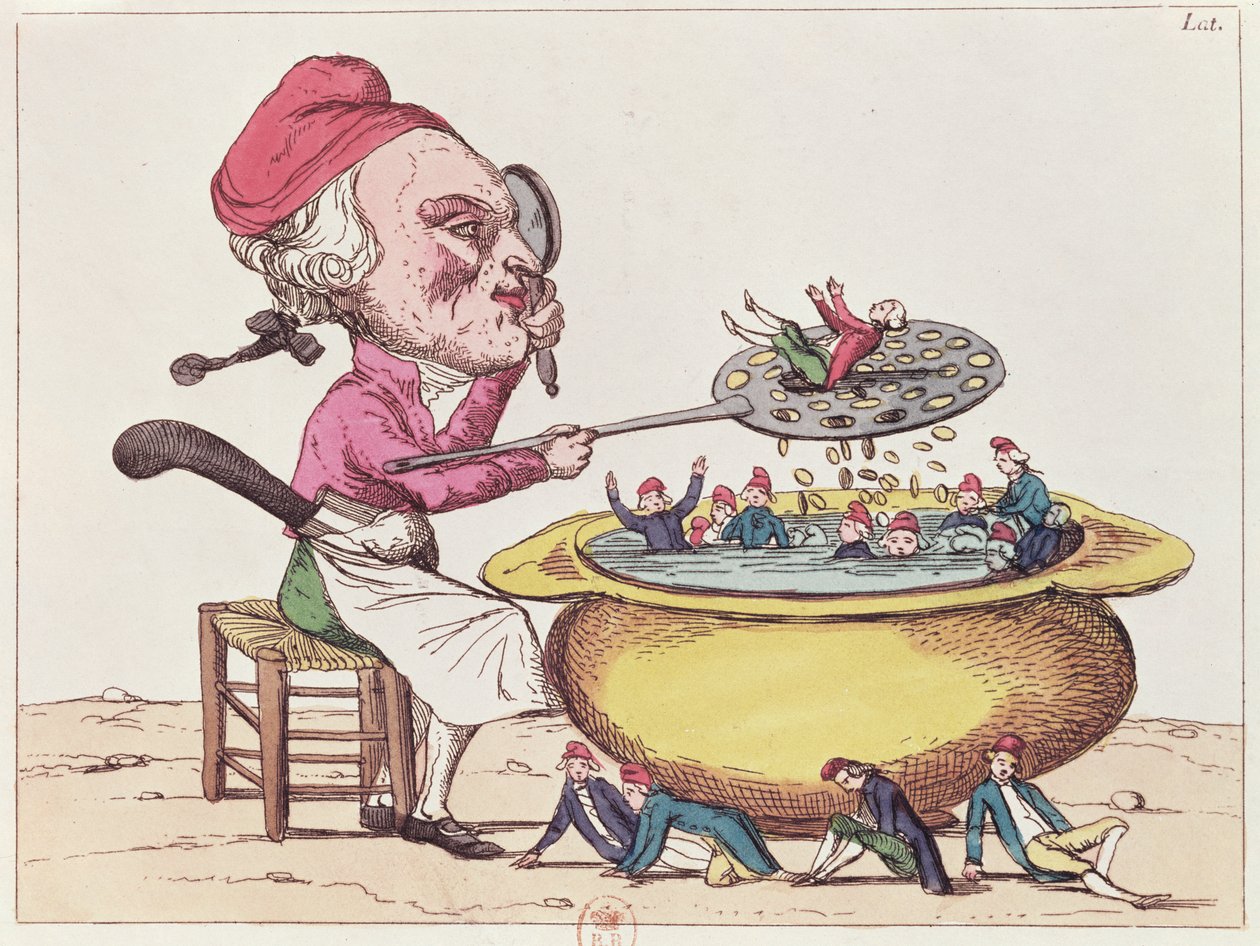 Caricatura de Maximiliano por Robespierre (1758-94), 1793 de French School