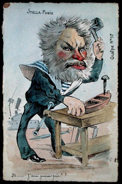 Caricatura do Ministro da Marinha, Camille Pelletan (1846-1915) da série 