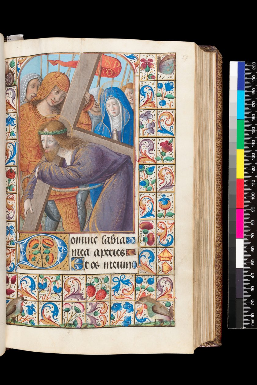 Carregamento da Cruz do Livro de Horas, MS 92 f.57r, França Ocidental de French School