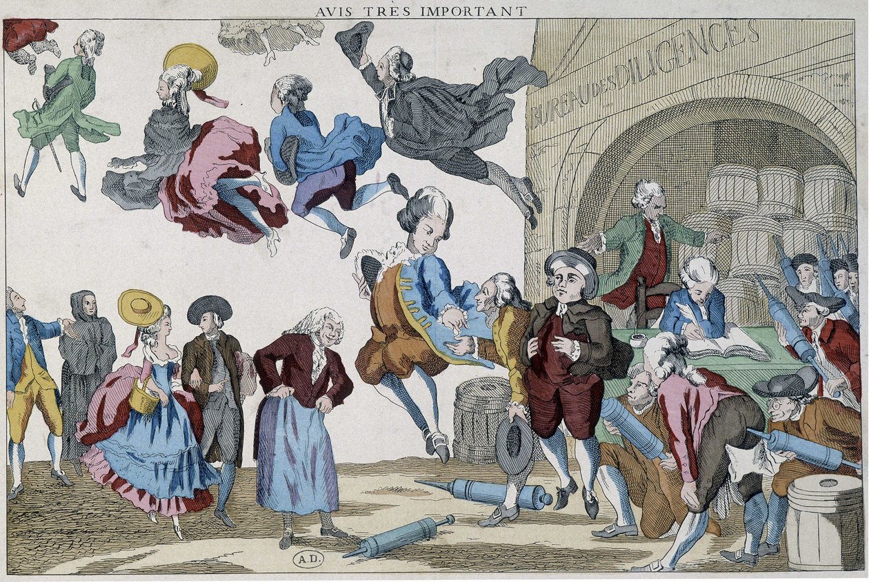 Desenho animado sobre Diligências Aéreas de French School