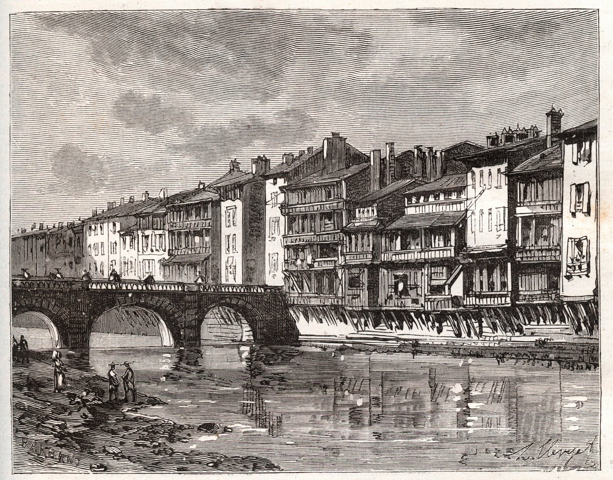 Castres - Languedoc-Roussillon-Midi-Pyrenees - gravura em "La France illustree: geography, history, statistical administration" de V.-A. Malt-Brown. 1884 de French School