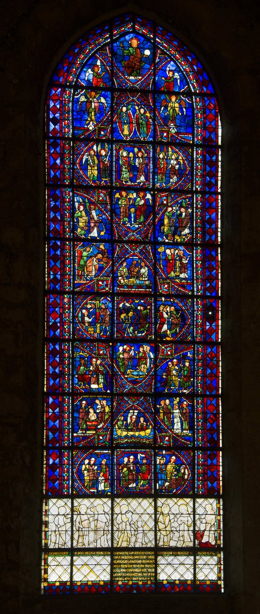 Catedral de Chartres, vitral: vida de santo apolinário e coro de anjos de French School
