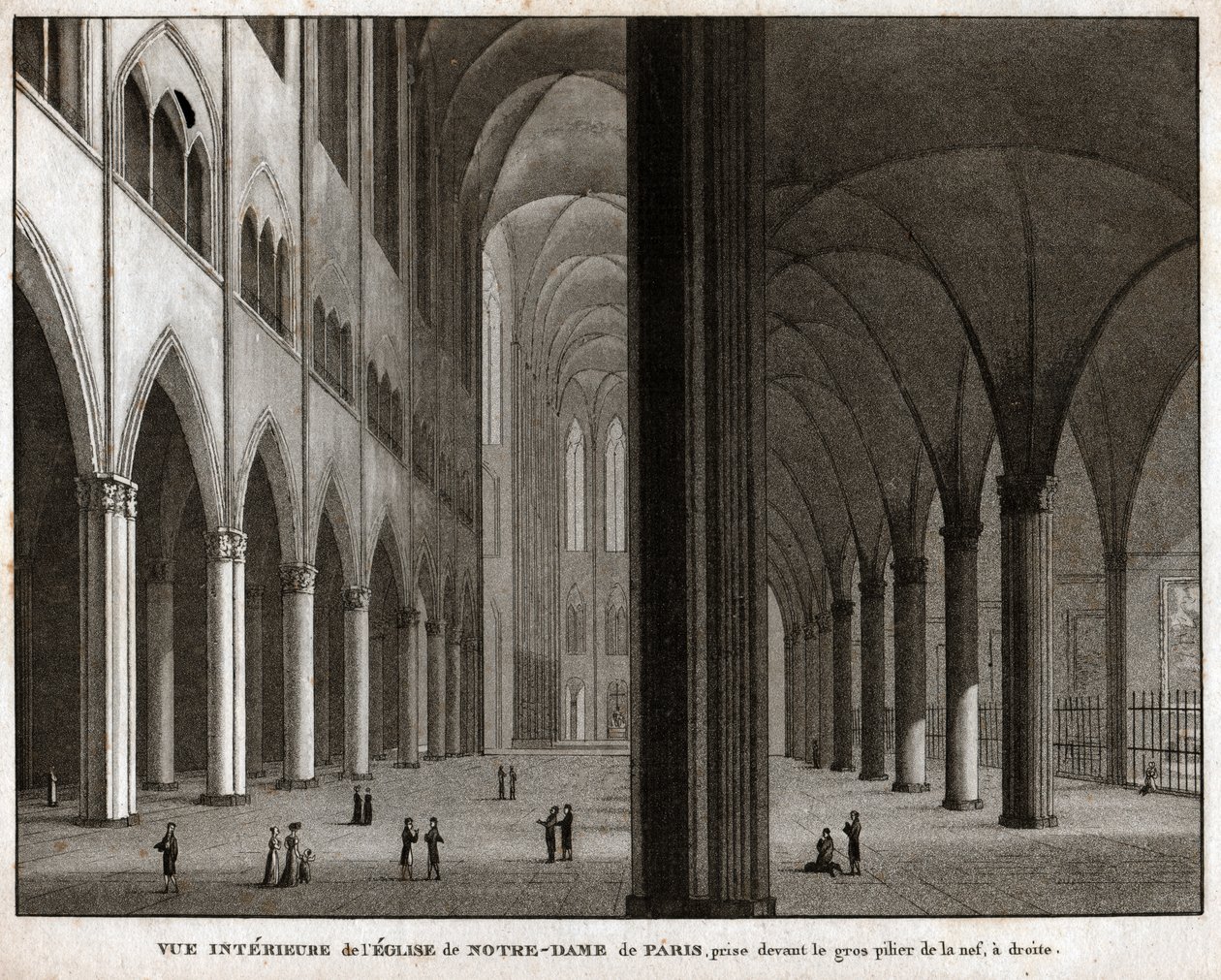 Cathedrale Notre Dame de Paris. (gravura, ca. 1850) de French School