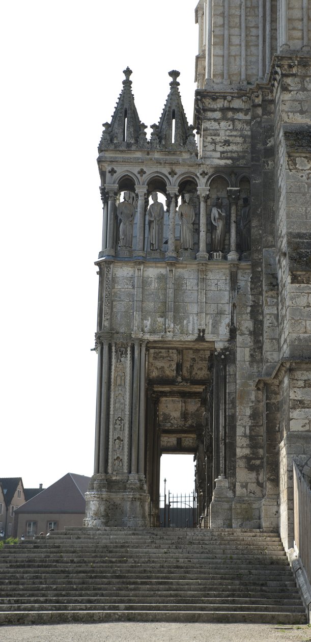 Cathedrale de chartres, detalhe do portal sul de French School