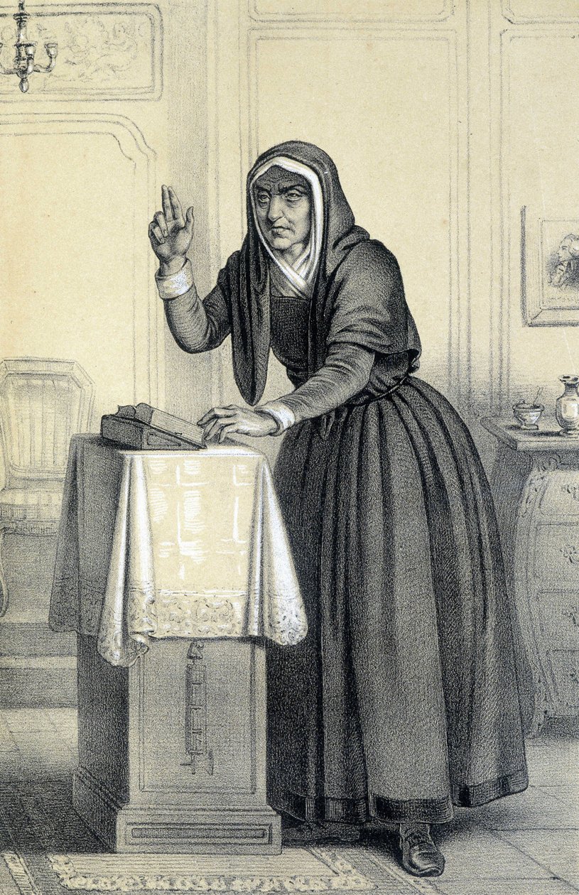 Catherine Théot - in "Galerie historique de la Revolution Française" de Albert Maurin, ed. Paris 1843 de French School