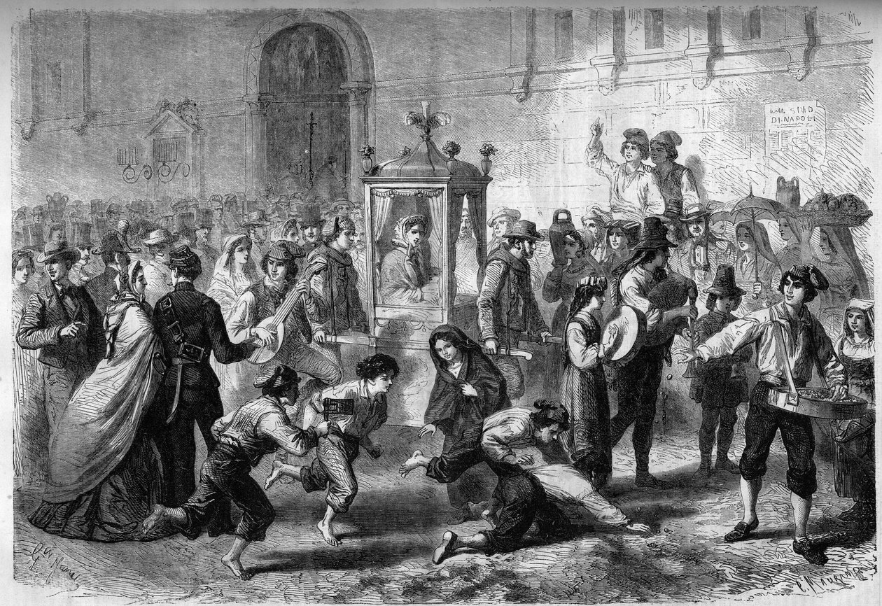 Rito Católico - Baptema - Nápoles, Itália de French School