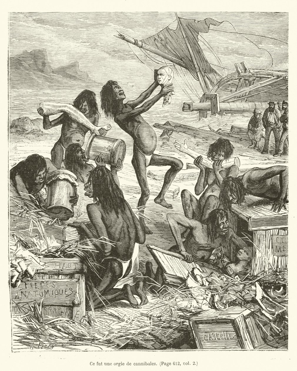 Foi uma orgia de canibais (gravura) de French School