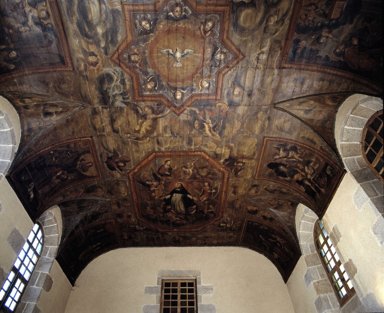 Tecto do antigo Convento Dominicano (hospital) (1664). Pintura do século XVII. Dinan, Cotes d