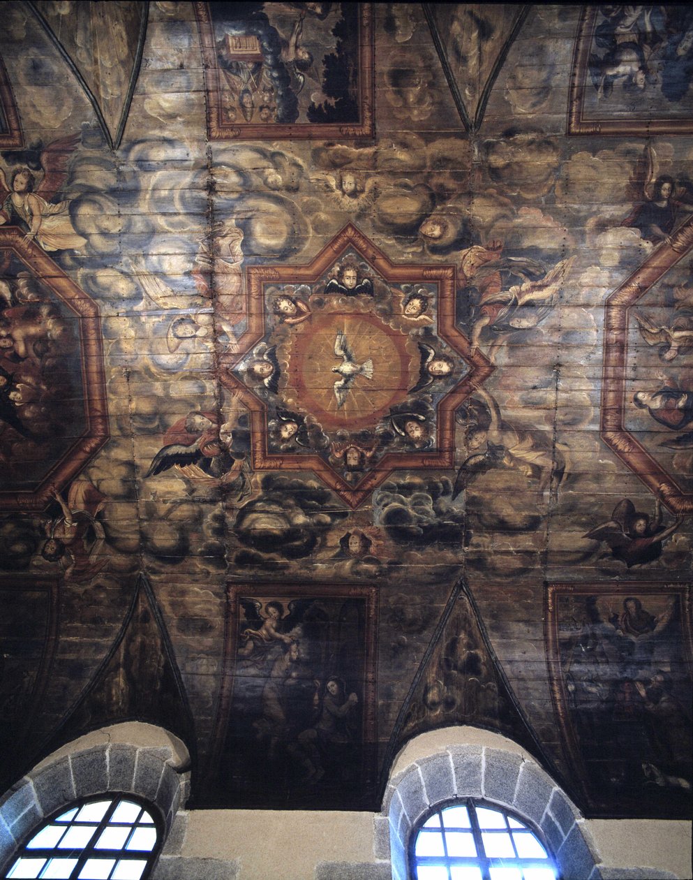 Tecto do antigo Convento Dominicano (hospital) (1664). Pintura do século XVII. Dinan, Cotes d