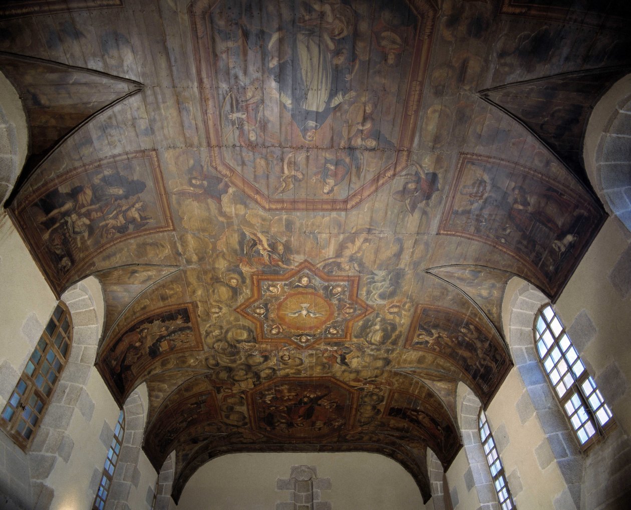 Tecto do antigo Convento Dominicano (hospital) (1664). Pintura do século XVII. Dinan, Cotes d