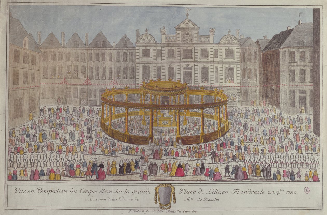 Celebrações em Lille em honra do nascimento do Dauphin, 1781 de French School