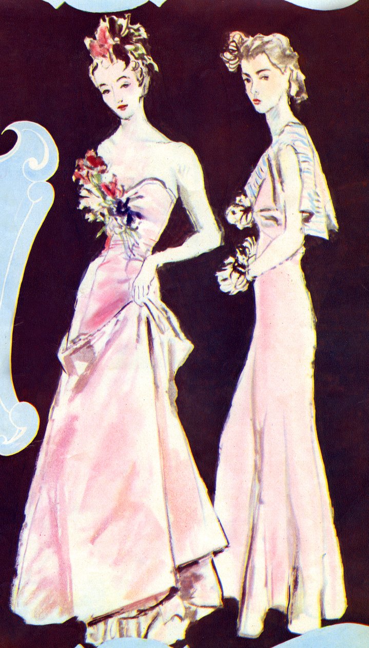 Chanel Evening Dresses, de "Marie Claire", 23 de setembro de 1938 (impressão) de French School