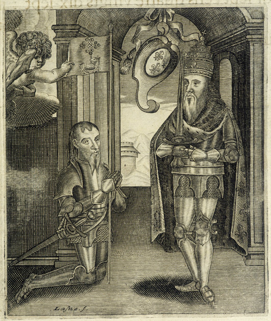 Carlos Magno e Conde Toulouse Torsin (ou Chorson) - no "Histoire des Countes de Toulouse" de Guillaume de Catel, Toulouse de French School