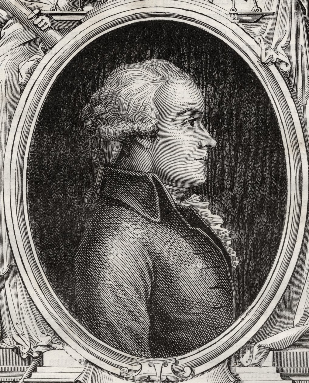 Charles Pig de Lapparent, de "História da Revolução Francesa" por Louis Blanc (1811-82) de French School