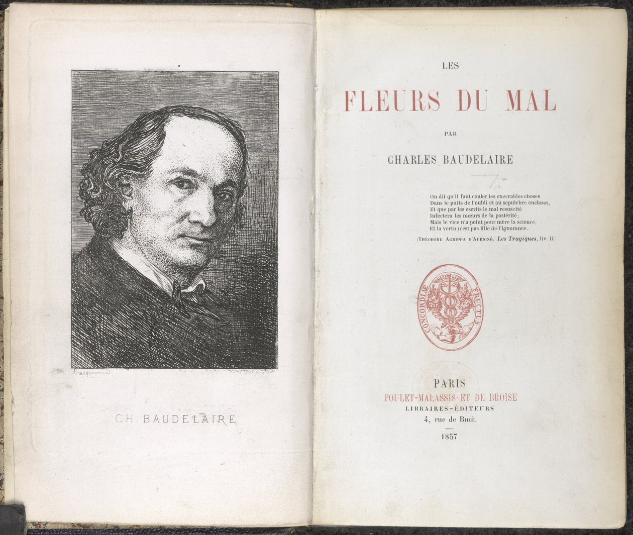Charles Pierre Baudelaire, Les Fleurs du Mal de French School