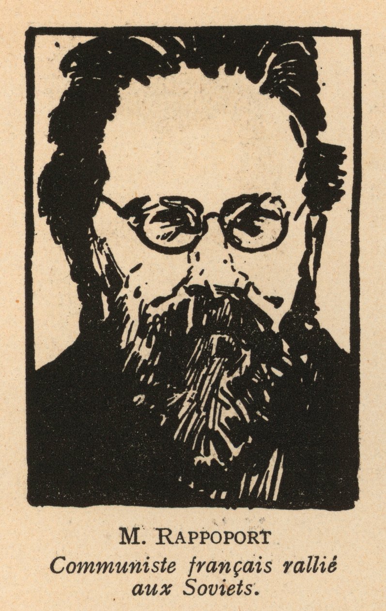 Charles Rappoport, político comunista francês nascido na Lituânia (litografia) de French School