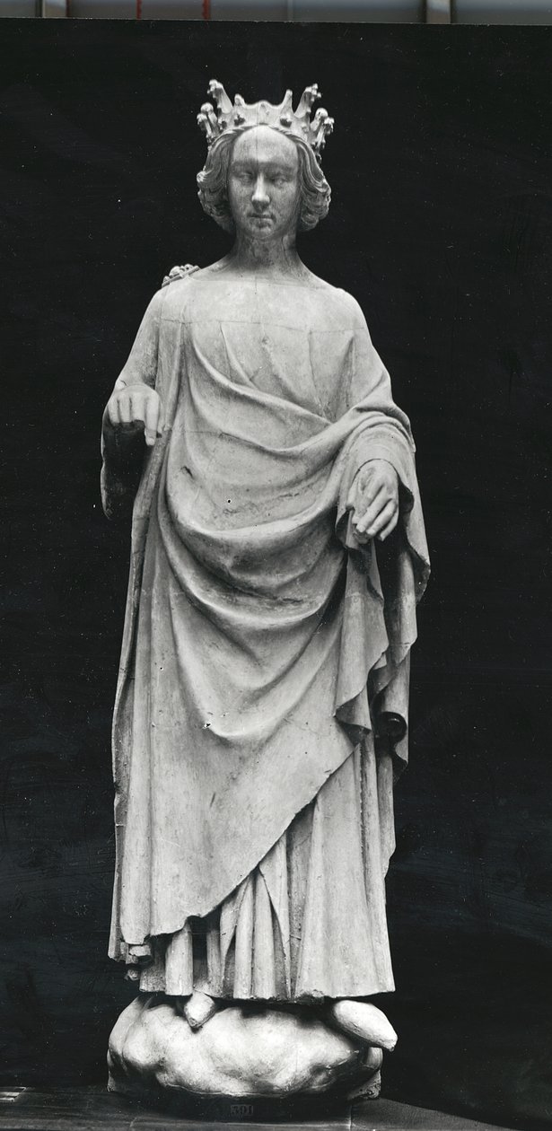 Carlos VI (1368-1422) rei da França, do Palácio da Justiça em Poitiers, original do final do século XIV (gesso) de French School