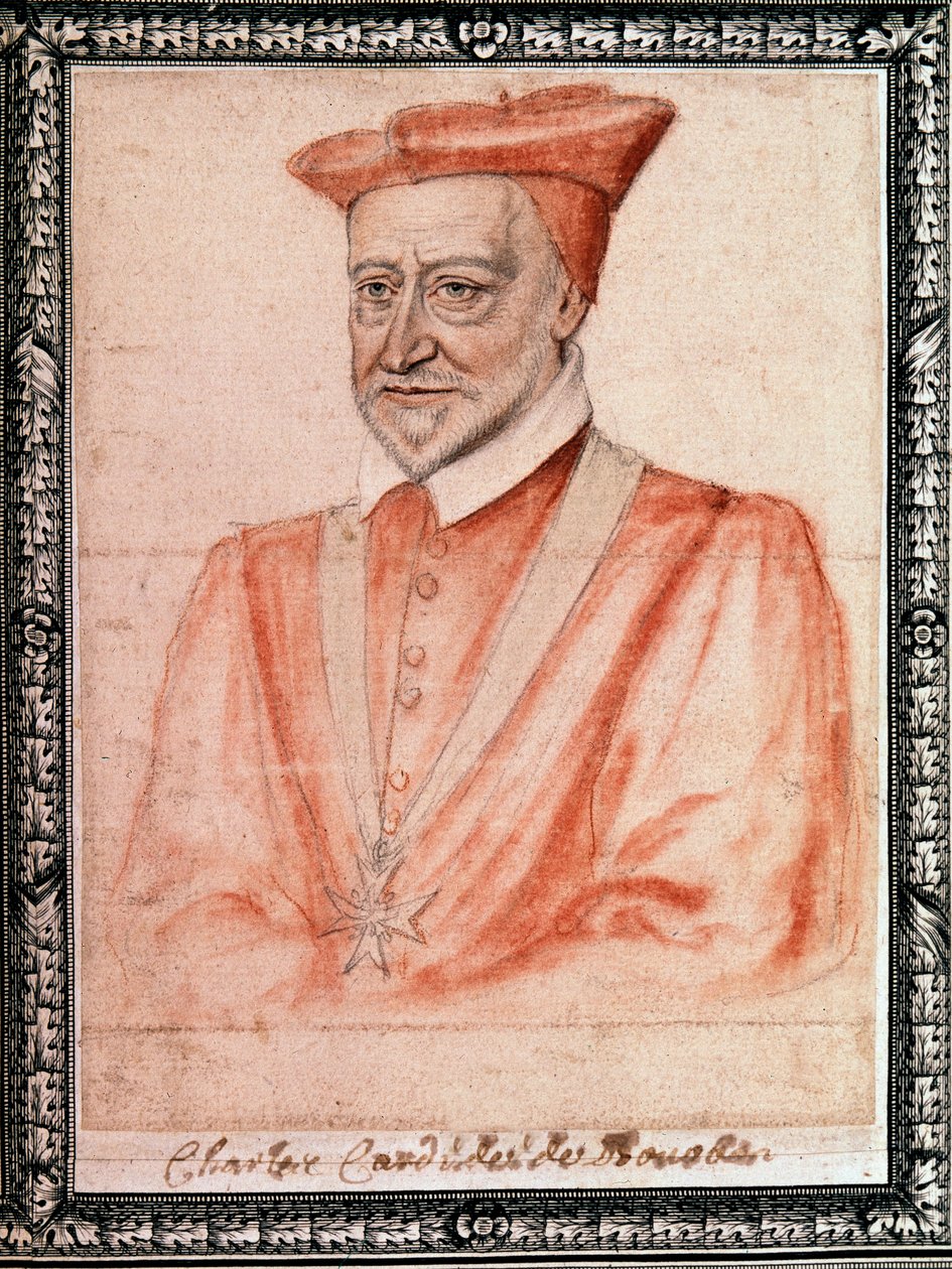 Charles de Bourbon (1523 - 1590), Arcebispo de Rouen (desenho) de French School