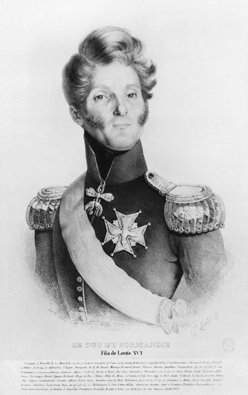 Charles de Bourbon, duque da Normandia, ou Barão Richemont, pretendente ao trono da França como o rei Louis XVII, c.1831-35 de French School