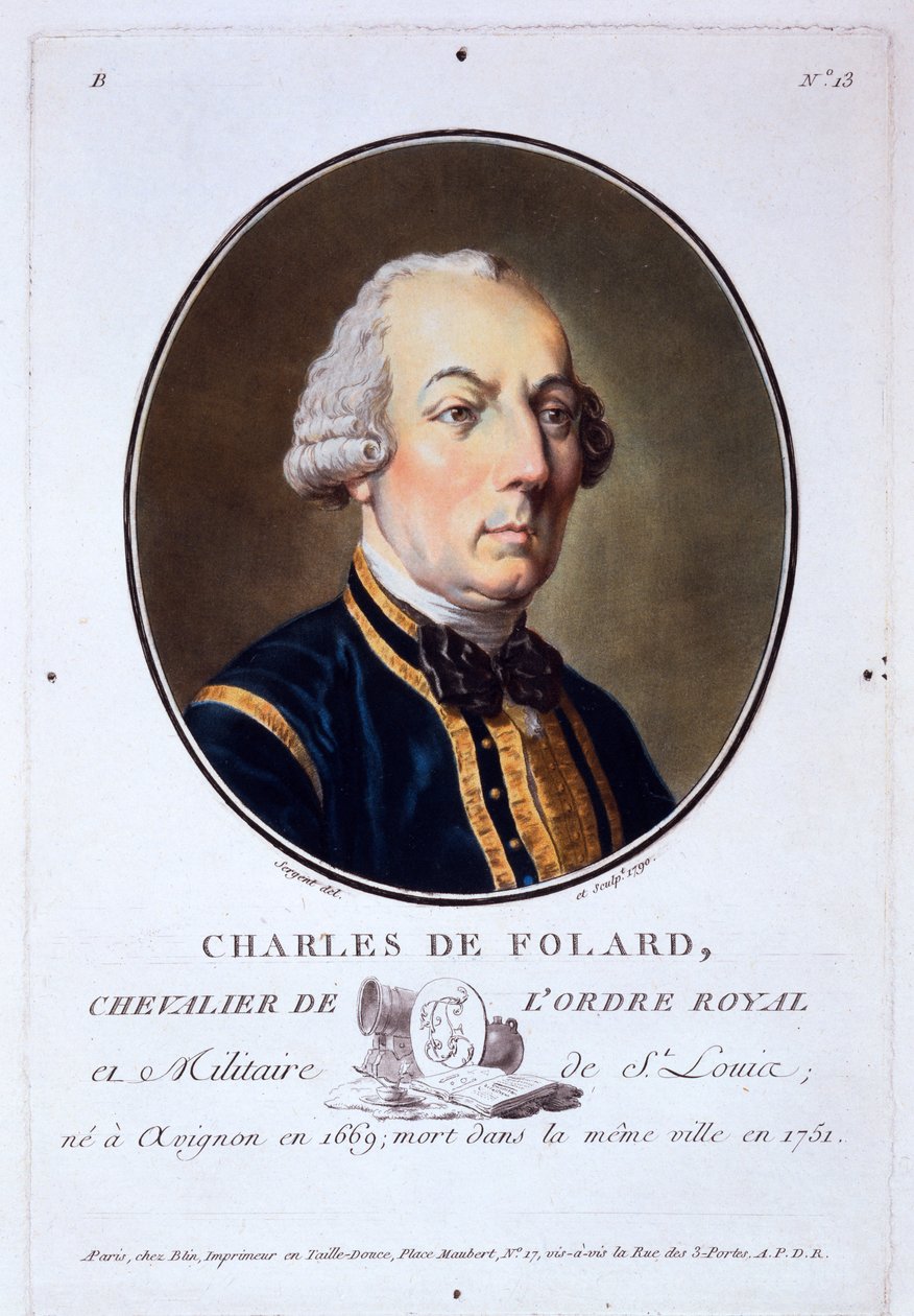 Charles de Folard, de Retratos de grandes homens, mulheres ilustres e assuntos memoráveis da França, publicou 1787-92 de French School