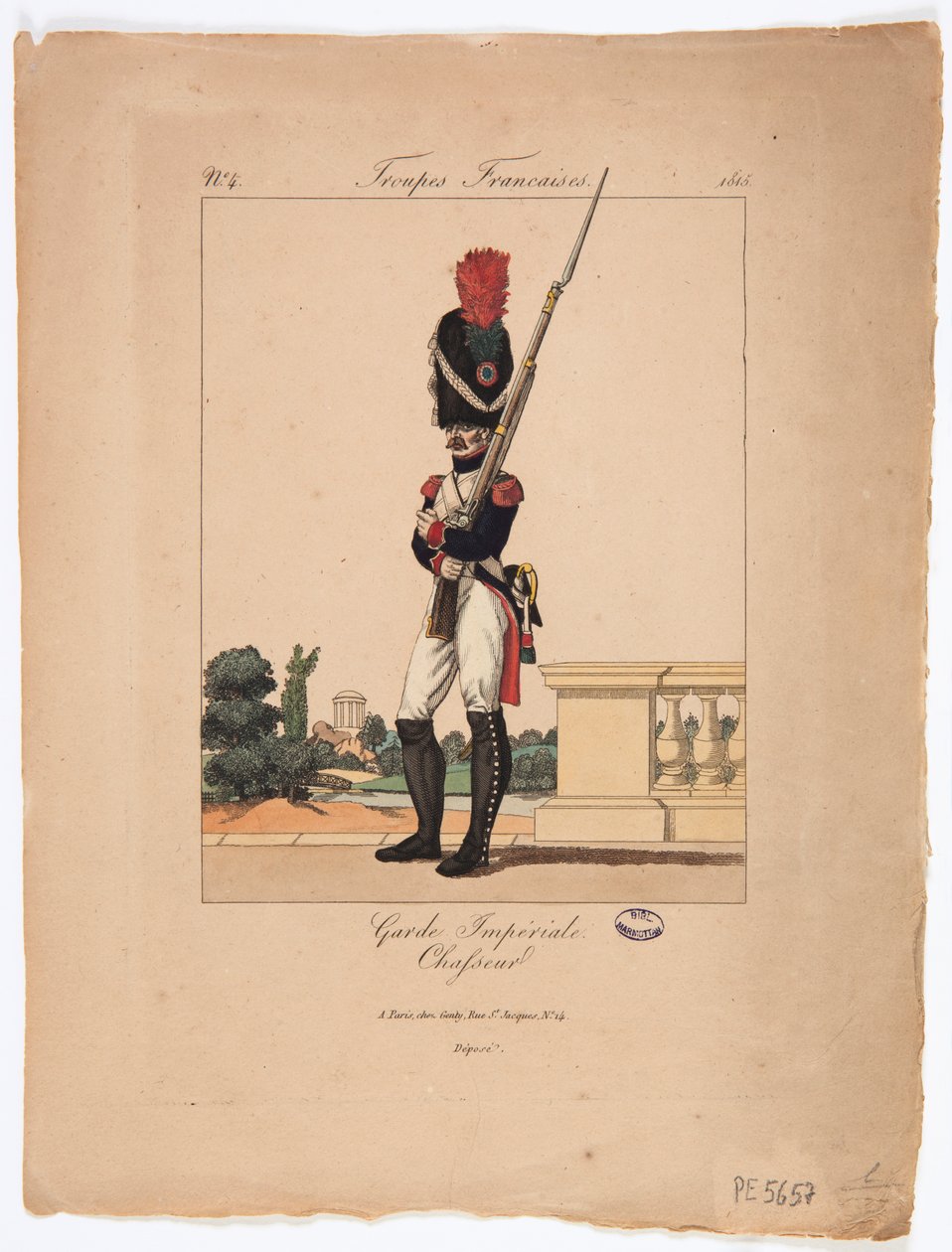 Chasseur da Guarda Imperial, Tropas Francesas, não. 4 de French School