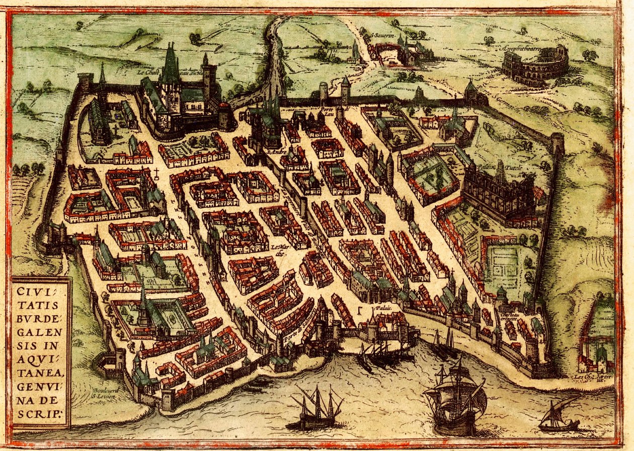 Cidade-chefe do grupo celta Bituriges Vivisci, Bordéus, França de French School