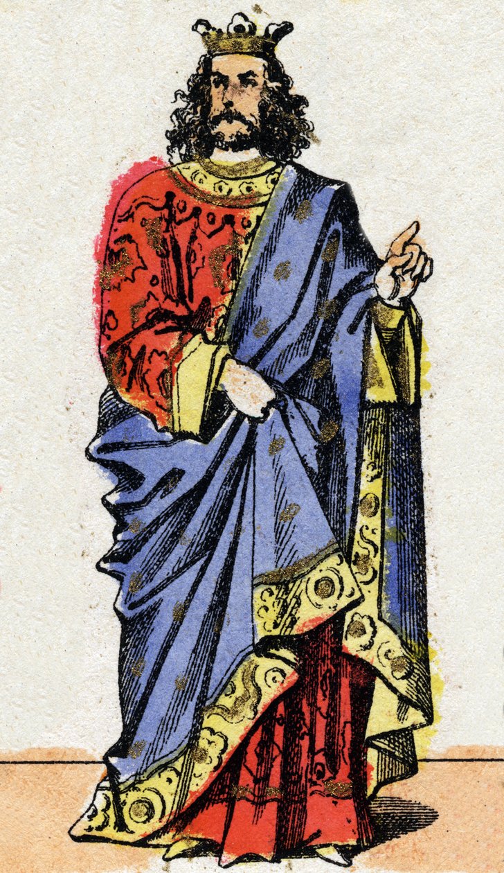 Childeric I, King of the Salians Francs (436-481). de French School