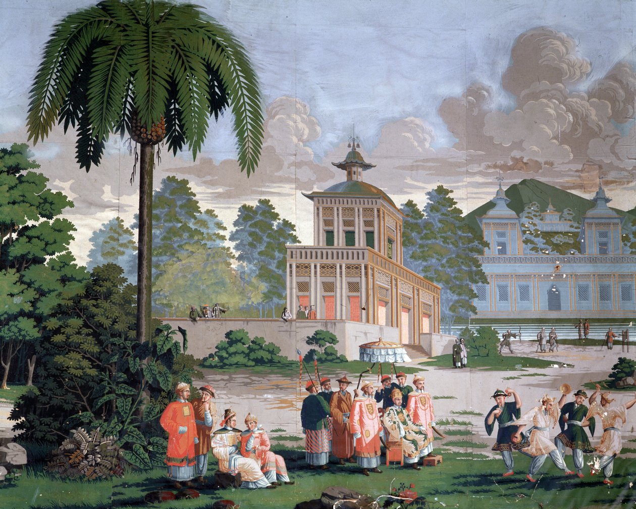 Chinoiserie - papel de parede no hotel de Plouer em Saint Malo (Saint-Malo). de French School