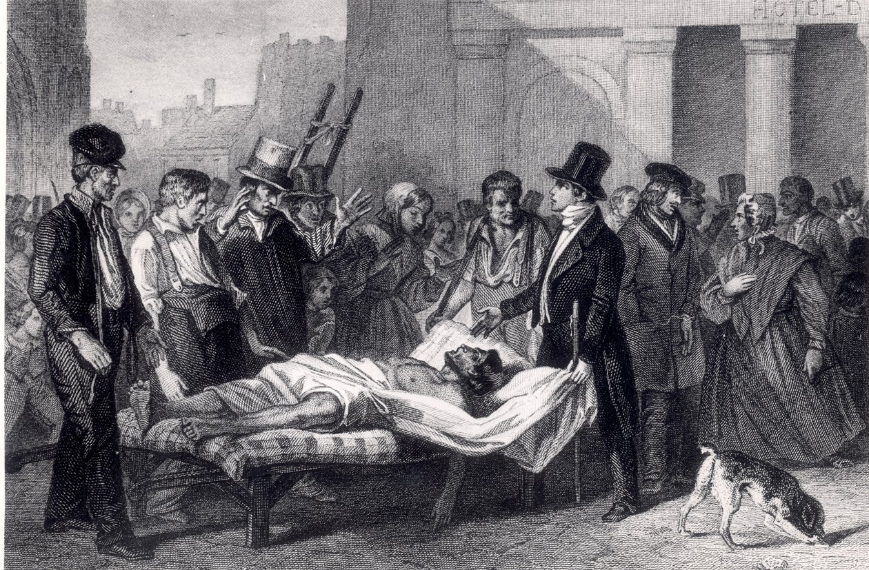 Cólera em Paris, 1832 de French School