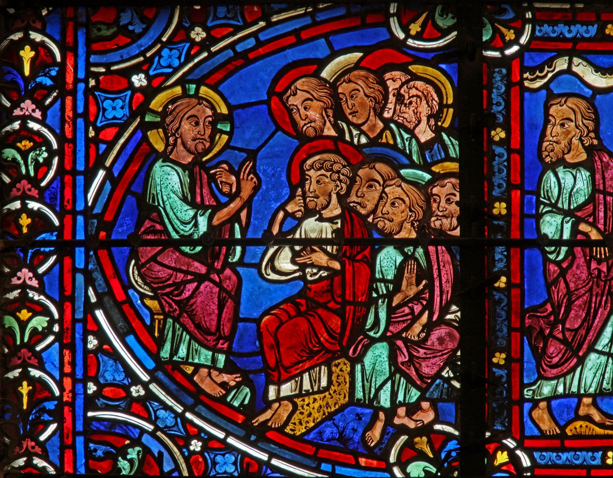 Cristo - com 2 apóstolos (w0) de French School