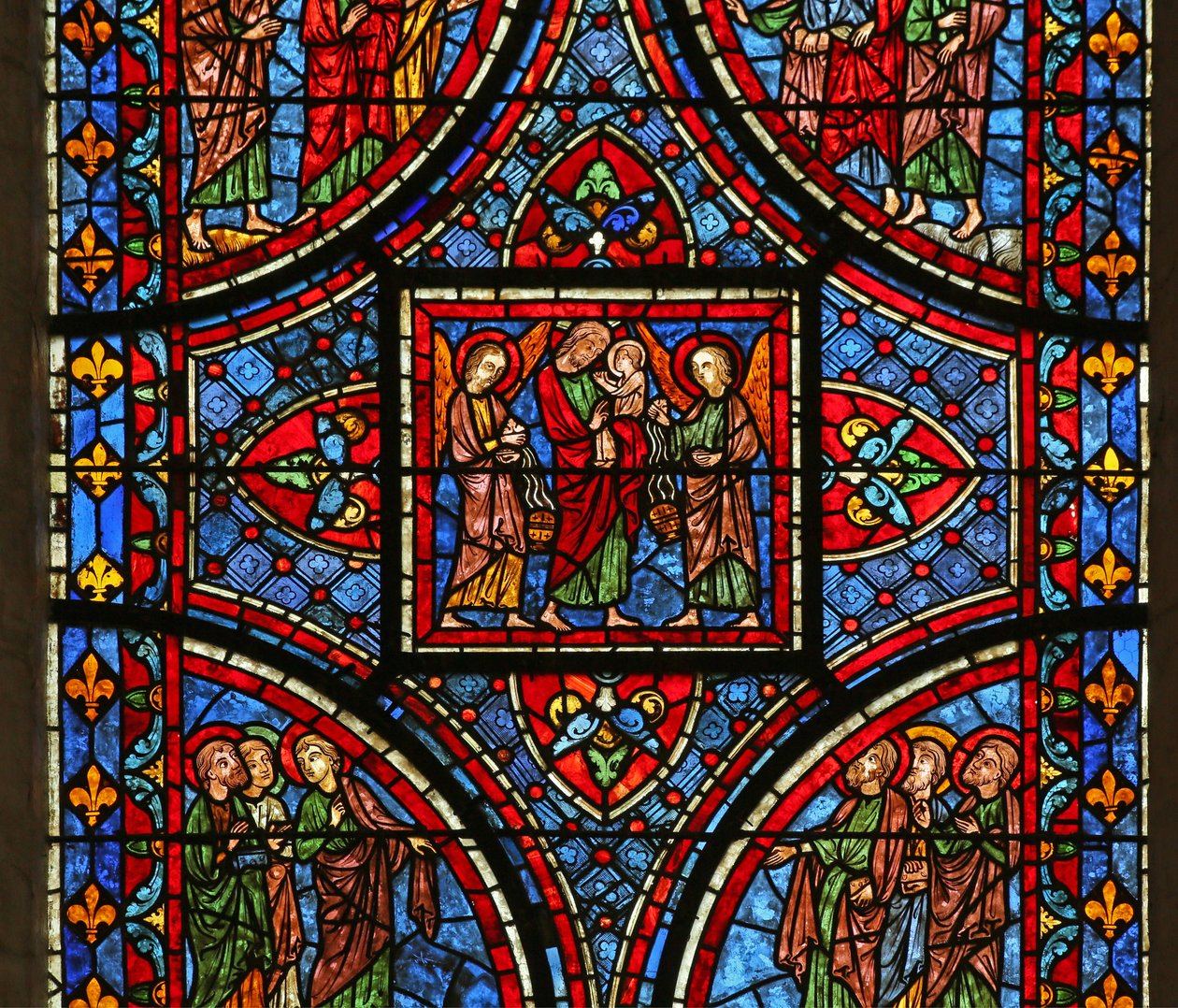 Cristo carregando a alma de sua mãe (os anjos são em parte modernos) de French School